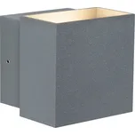 Paulmann 18002 Special Line Cybo, šedé nástěnné svítidlo se svícením nahoru-dolu, 2x3W LED 2700K, výška 9,3cm, IP65