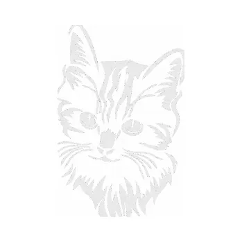 Samolepící dekorace SAMOLEPKA Kočka 018 levá (84 - Ultra Metalic bílá) NA AUTO, NÁLEPKA, FÓLIE, POLEP, TUNING, VLASTNÍ TEXT, TISK, AUTOSAMOLEPKY.cz, POLEPY, OBRÁZEK, LOGO, SAMOLEPKY