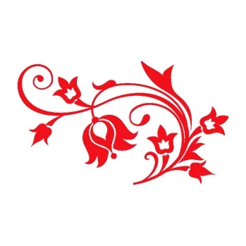 Samolepící dekorace SAMOLEPKA Květina dekor 002 levá (10 - červená) NA AUTO, NÁLEPKA, FÓLIE, POLEP, TUNING, VLASTNÍ TEXT, TISK, AUTOSAMOLEPKY.cz, POLEPY, OBRÁZEK, LOGO, SAMOLEPKY