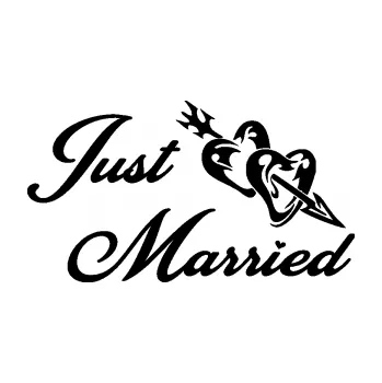 Samolepící dekorace SAMOLEPKA Just Married 002 srdíčka (01 - černá) NA AUTO, NÁLEPKA, FÓLIE, POLEP, TUNING, VLASTNÍ TEXT, TISK, AUTOSAMOLEPKY.cz, POLEPY, OBRÁZEK, LOGO, SAMOLEPKY