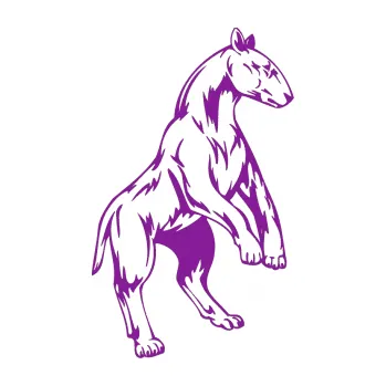 Polep vozidla SAMOLEPKA Pes 012 pravá (14 - fialová) NA AUTO, NÁLEPKA, FÓLIE, POLEP, TUNING, VLASTNÍ TEXT, TISK, AUTOSAMOLEPKY.cz, POLEPY, OBRÁZEK, LOGO, SAMOLEPKY