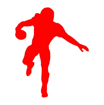 Polep vozidla Americký fotbal 006 levá (74 - Fluorescentní červená) SAMOLEPKA NA AUTO, NÁLEPKA, FÓLIE, POLEP, TUNING, VLASTNÍ TEXT, TISK, AUTOSAMOLEPKY.cz, POLEPY, OBRÁZEK, LOGO, 3D STICKERS