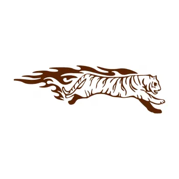 Samolepicí dekorace na vozidlo Animal flames 079 pravá tygr (15 - hnědá) SAMOLEPKA NA AUTO, NÁLEPKA, FÓLIE, POLEP, TUNING, VLASTNÍ TEXT, TISK, AUTOSAMOLEPKY.cz, POLEPY, OBRÁZEK, LOGO, 3D STICKERS