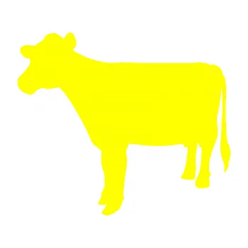 Samolepící dekorace Kráva 001 levá (05 - žlutá citron) SAMOLEPKA NA AUTO, NÁLEPKA, FÓLIE, POLEP, TUNING, VLASTNÍ TEXT, TISK, AUTOSAMOLEPKY.cz, POLEPY, OBRÁZEK, LOGO, 3D STICKERS