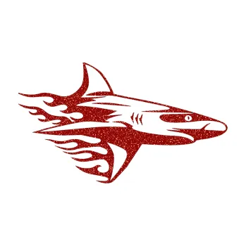 Samolepicí dekorace na vozidlo SAMOLEPKA Animal flames 031 pravá žralok (86 - Ultra Metalic červená) NA AUTO, NÁLEPKA, FÓLIE, POLEP, TUNING, VLASTNÍ TEXT, TISK, AUTOSAMOLEPKY.cz, POLEPY, OBRÁZEK, LOGO, SAMOLEPKY