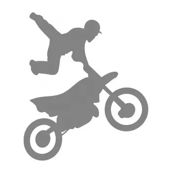 Samolepící dekorace SAMOLEPKA Motorka 036 pravá motokros freestyle (17 - šedá) NA AUTO, NÁLEPKA, FÓLIE, POLEP, TUNING, VLASTNÍ TEXT, TISK, AUTOSAMOLEPKY.cz, POLEPY, OBRÁZEK, LOGO, SAMOLEPKY