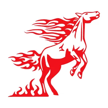 Samolepicí dekorace na vozidlo Animal flames 001 pravá kůň (10 - červená) SAMOLEPKA NA AUTO, NÁLEPKA, FÓLIE, POLEP, TUNING, VLASTNÍ TEXT, TISK, AUTOSAMOLEPKY.cz, POLEPY, OBRÁZEK, LOGO, 3D STICKERS