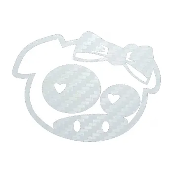 Samolepicí dekorace na vozidlo Rally pig girl pravá (51 - 3D karbon bílý) SAMOLEPKA NA AUTO, NÁLEPKA, FÓLIE, POLEP, TUNING, VLASTNÍ TEXT, TISK, AUTOSAMOLEPKY.cz, POLEPY, OBRÁZEK, LOGO, 3D STICKERS