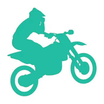 Samolepící dekorace Motorka 027 pravá motokros (25 - tyrkysová) SAMOLEPKA NA AUTO, NÁLEPKA, FÓLIE, POLEP, TUNING, VLASTNÍ TEXT, TISK, AUTOSAMOLEPKY.cz, POLEPY, OBRÁZEK, LOGO, 3D STICKERS