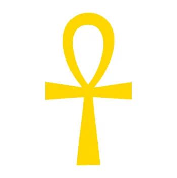 samolepka Nilský kříž Ankh (13 - jasně žlutá) SAMOLEPKA NA AUTO, NÁLEPKA, FÓLIE, POLEP, TUNING, VLASTNÍ TEXT, TISK, AUTOSAMOLEPKY.cz, POLEPY, OBRÁZEK, LOGO, 3D STICKERS
