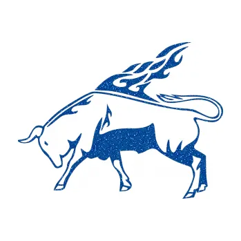 Samolepicí dekorace na vozidlo Animal flames 067 levá býk (88 - Ultra Metalic modrá) SAMOLEPKA NA AUTO, NÁLEPKA, FÓLIE, POLEP, TUNING, VLASTNÍ TEXT, TISK, AUTOSAMOLEPKY.cz, POLEPY, OBRÁZEK, LOGO, 3D STICKERS