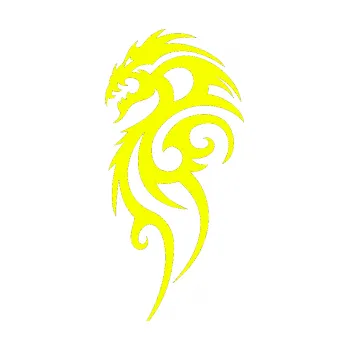 Samolepicí dekorace na vozidlo Dragon 016 levá (70 - Fluorescentní žlutá) SAMOLEPKA NA AUTO, NÁLEPKA, FÓLIE, POLEP, TUNING, VLASTNÍ TEXT, TISK, AUTOSAMOLEPKY.cz, POLEPY, OBRÁZEK, LOGO, 3D STICKERS