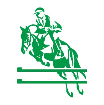 Samolepící dekorace Kůň 083 levá skok přes překážku (12 - zelená) SAMOLEPKA NA AUTO, NÁLEPKA, FÓLIE, POLEP, TUNING, VLASTNÍ TEXT, TISK, AUTOSAMOLEPKY.cz, POLEPY, OBRÁZEK, LOGO, 3D STICKERS