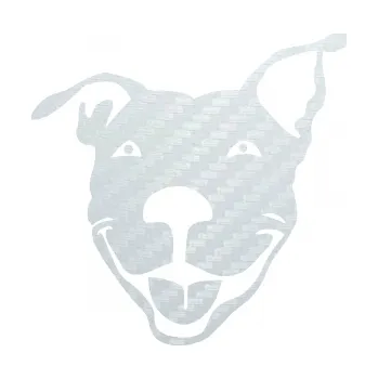 Polep vozidla SAMOLEPKA Pes 072 levá Pitbull (51 - 3D karbon bílý) NA AUTO, NÁLEPKA, FÓLIE, POLEP, TUNING, VLASTNÍ TEXT, TISK, AUTOSAMOLEPKY.cz, POLEPY, OBRÁZEK, LOGO, SAMOLEPKY