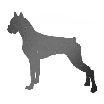 Polep vozidla SAMOLEPKA Pes 087 levá Boxer (41 - grafitová metalíza) NA AUTO, NÁLEPKA, FÓLIE, POLEP, TUNING, VLASTNÍ TEXT, TISK, AUTOSAMOLEPKY.cz, POLEPY, OBRÁZEK, LOGO, SAMOLEPKY