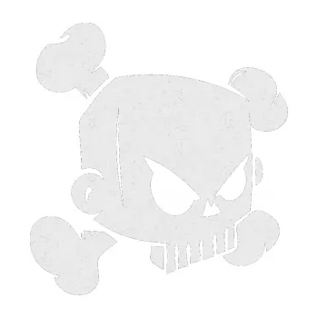 Samolepicí dekorace na vozidlo Kenblock lebka plná pravá (84 - Ultra Metalic bílá) SAMOLEPKA NA AUTO, NÁLEPKA, FÓLIE, POLEP, TUNING, VLASTNÍ TEXT, TISK, AUTOSAMOLEPKY.cz, POLEPY, OBRÁZEK, LOGO, 3D STICKERS