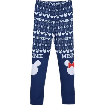 Dívčí legíny Minnie Mouse Christmas modré legíny Velikost: 98/104
