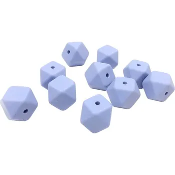 Příze Silikonový korálek hexagon 14mm Levandulový (Silikonový korálek hexagon 14mm Levandulový)