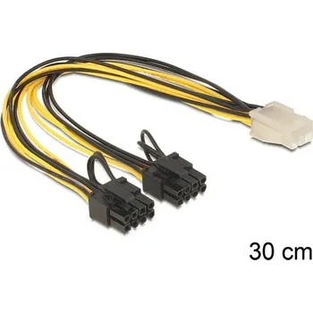 Základní deska Delock PCI Express napájecí kabel 6 pin samice > 2 x 8 pin samec 83433