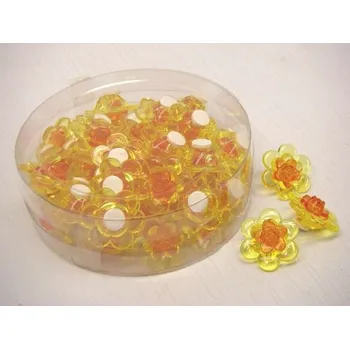 Poštovní schránka Přílep kytka "barva žlutá" - 2,5 cm/48 ks