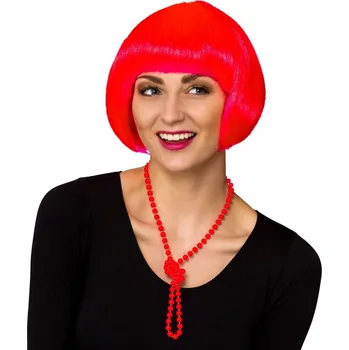 Karnevalový kostým Dámská paruka - Mikádo, červené