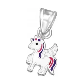 Přívěsek Dětský stříbrný přívěsek - jednorožec