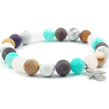 Náramek Moni dámský náramek achát růženín ametyst