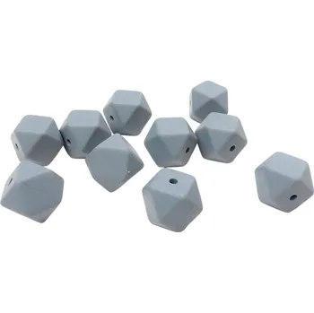 Příze Silikonový korálek hexagon 17mm Tmavě šedý (Silikonový korálek hexagon 17mm Tmavě šedý)