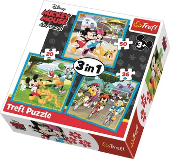 Puzzle Trefl Mickey Mouse a přátelé 3 v 1 20, 36, 50 dílků