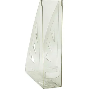 Archivační box Stojan na časopisy Office A4, 70 mm, transparentní kouřový