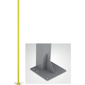 Plot Nosný sloupek pro ochrannou mříž, výška 2200 mm, profil 80x80 mm, barva žlutá
