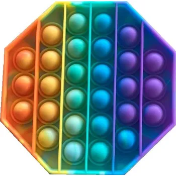 POP IT Pop It Rainbow antistresová hračka osmihran