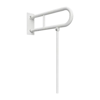 Bemeta - HELP: Sklopný úchyt ve tvaru U s opěrnou nohou 600 mm, bílý, s krytkou 301307073N
