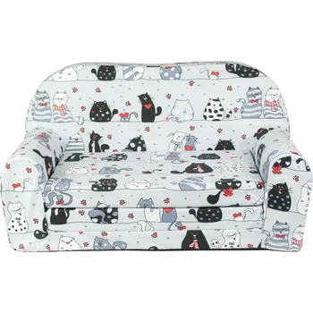 Pohovka Rozkládací dětská mini pohovka Kočičky