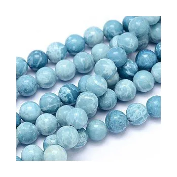 Korálek Larimar 4mm (15ks)