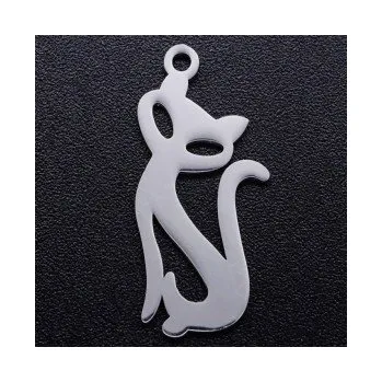 Přívěsek Přívěsek kočka 23x10mm chirurgická ocel