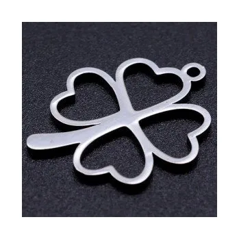 Přívěsek Přívěsek čtyřlístek 23x18mm chirurgická ocel