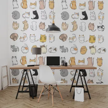 Tapeta Ekomazlíček Tapeta KOČIČÍ ŽIVOT Typ tapety: Vliesová tapeta canvas, Šířka tapety: 100 cm, Výška tapety: 200 cm