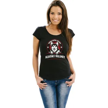 STRIKER Dámské tričko aljašský malamut Barva: Černá, Velikost: XL