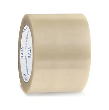 Lepicí páska Lepicí PVC páska 75mm, návin 66m, průhledná, tloušťka 53µm | RAJA - Balení po 24 ks