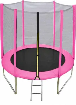 Trampolína Duvlan Funjump růžová 244 cm + ochranná síť + schůdky