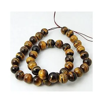 Korálek Tygří oko hnědé 4mm (15ks)