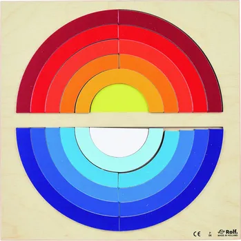 Dřevěná hračka ROLF Education Dřevěné vkládací puzzle západ slunce Rolf