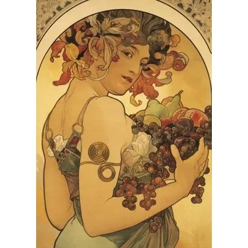 Kalendář Presco Group Pohled Alfons Mucha – Fruit, krátký