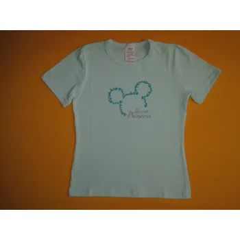 Dívčí tričko Arex, ČR Dívčí tričko krátký rukáv třpytivý potisk 1 - vel. 116 Barva: Zelená, Velikost: 116