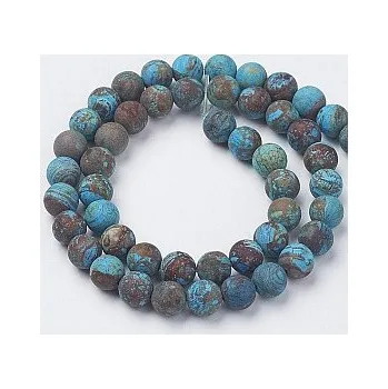 Korálek Chryzokol matný 4mm (15ks)