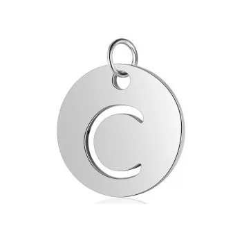 Přívěsek Přívěsek písmeno C 12x12mm chirurgická ocel