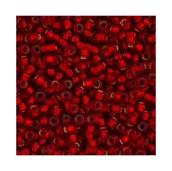 Dětské navlékací korálky Rokajl 10/0 červený průtah