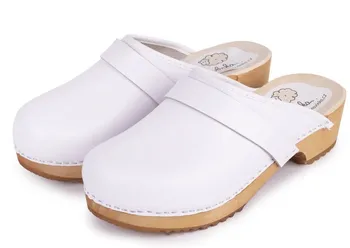 Dámská zdravotní obuv Vlnka Manufacture dámské ortopedické dřeváky bílé