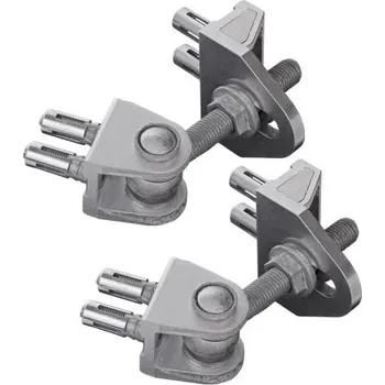 brána LOCINOX BOLTONHD4D 16 QF ALUM - regulovatelné panty k přišroubování na ocelový sloupek, pro brány a branky, závit M16, stříbrné